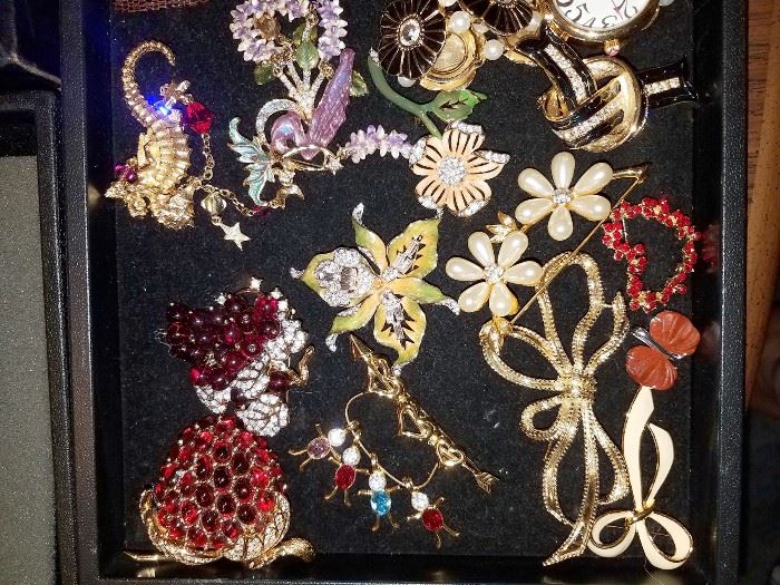 Costume jewelry and some sterling jewelry Lots of good quality treasures. Lots from QVC. Joan Rivers and Kirk's Folly. Some Nolan Miller, Bob Mackie, Judith Ripka, Norman Miller, Mariana and more