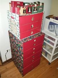 Cardboard ornament storage chests