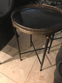 Black marble and gold table