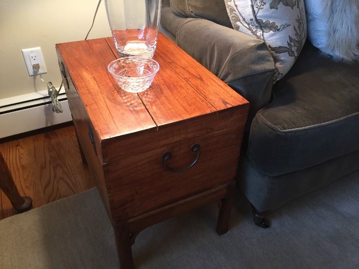 side table from old chest