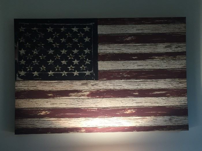 American flag canvas  art