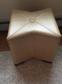 Bassett furniture leather ottoman stool