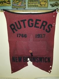 Original 1927 Rutgers Felt wall hanging