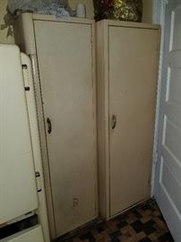 (2) metal storage cabinets