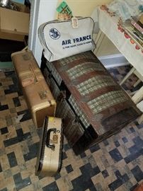 Various trunks and vintage luggage