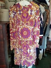 flower Power 70's psychedelic long sleeve dress