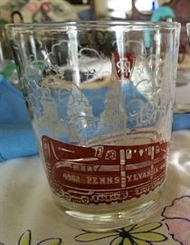 Pennsylvania Railroad highball glasses, set of 5