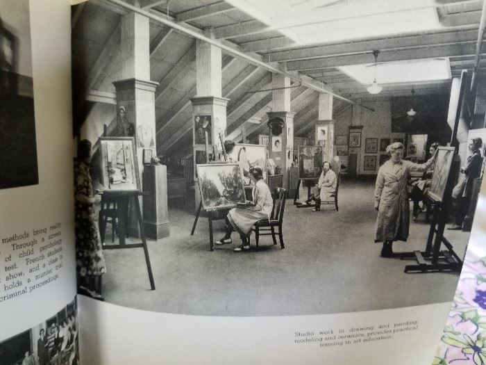 Womens Art Department, many early pictures of the Womens campus and buildings