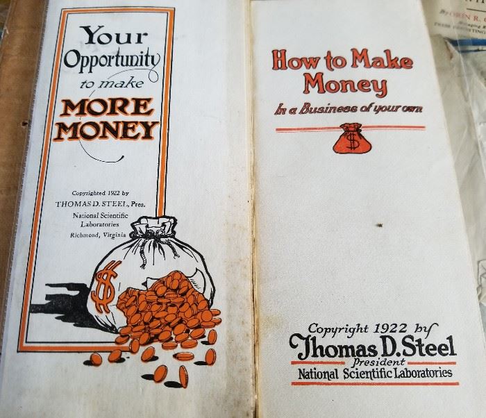1922 ephemera...How to Make Money
