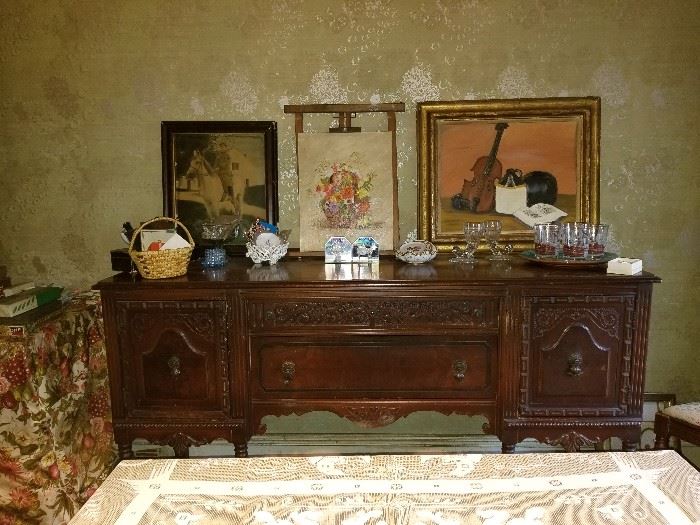 Largest of the 2 Victorian  sideboard/buffet cabinets.....SOLD