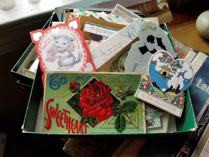 Vintage Postcards, Valentines & Christmas cards