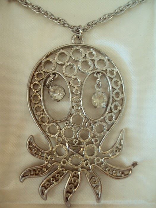 Vintage Octopus Necklace NOS in Box