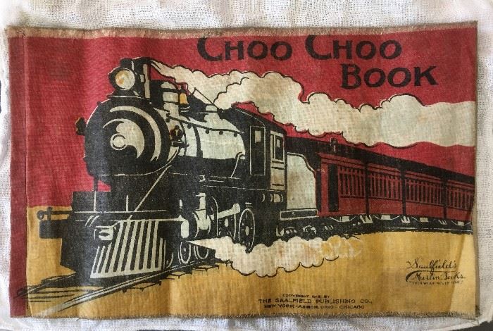 1912 Saalfield's Choo Choo Muslin Book