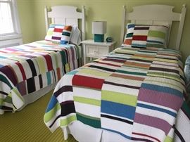 Pottery Barn Twin Headboard , Frames, Skirts and Coverlets, M B