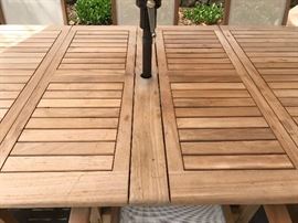 Teak Outdoor Table Detail