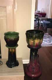 Weller/Roseville American Art pottery Jardinieres and Pedestals