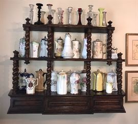 Chocolate pots and candlesticks