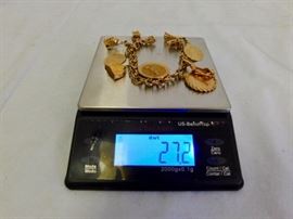 27.2 dwt 14K gold bracelet