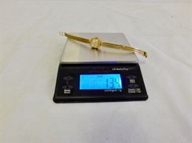 14K gold watch and band