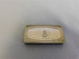 .999 pure silver ingot Franklin Mint