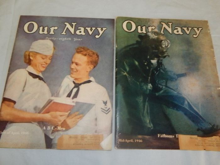 Vintage "Our Navy" Magazine