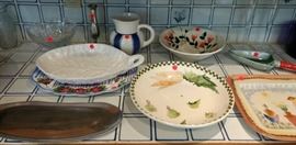 Lots of fun serving dishes.