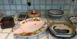 Lots of fun serving dishes.