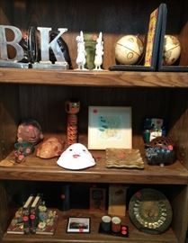 Some of the decorative items you will find on sale. Items from Central America, Japan, and India.