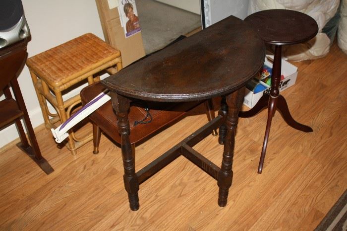 Vintage demi lune table