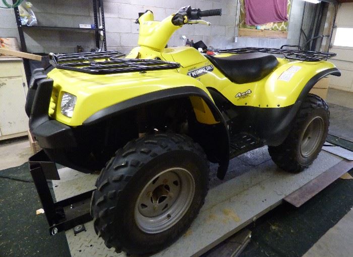 2004 Suzuki Twin Peaks 4x4 700 Automatic Quadrunner (looks like NEW !)  Has only 114 hrs., 652 miles.  Accepting Bids starting at $3000 through Saturday, May 26 @ 1 PM.
