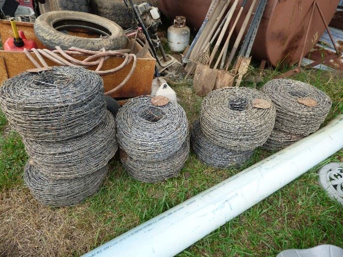 Barbed wire rolls