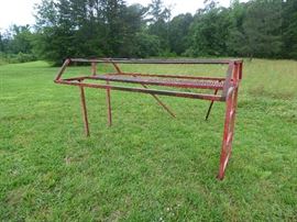 Tire Rack on Leon Archer's race car trailer
