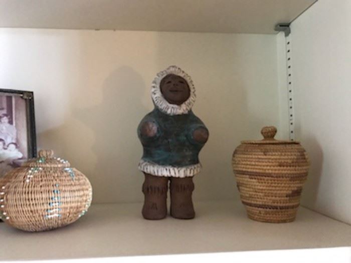 Indian art, baskets, Eskimo