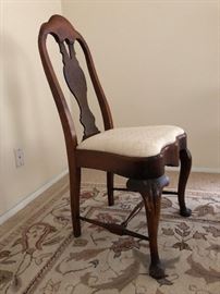 old.  1 of 3 chairs.  stuffed with horse hair 