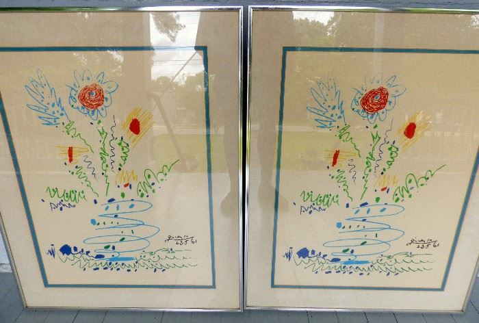 flower lithographs picasso 1961 