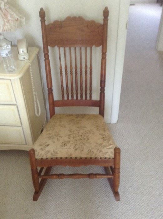 Antique Armless Rocking Chair
