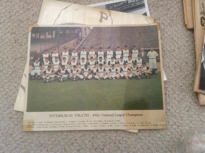 1960 Pittsburgh Pirates National League Champions team photo. includes Roberto Clemente