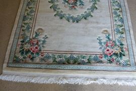 Chinese Floral Area Rug.  72"w x 110"L:  $75.00