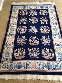 Machine Made Chinese Carved Rug.  4' x 6':  $40.00