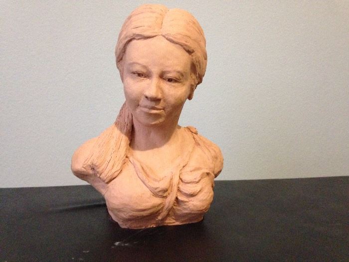 Clay Woman Bust:  $45.00