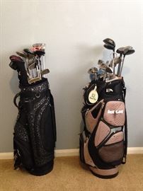 Tee Time!  Burton Golf Bag On The Left plus 15 Cobra II Clubs and Accessories:  $150.00  Burton Golf Bag On The Right:  1 Burton Golf Bag, 20 Ping Clubs and 1 ball Hook:  $375.00 (this bag and all the Ping clubs are sold)
