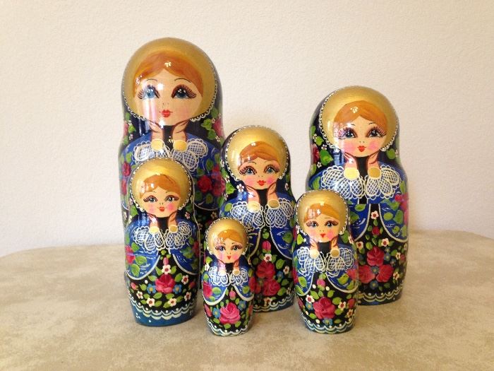 Matryoshka Nesting Dolls.  11 in all:  $75.00
