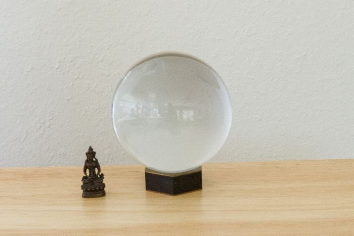 Miniture Quan Yen:  $9.00  Vintage Crystal Ball:  $45.00