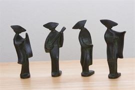 Vintage Cast Iron 6" Figurines (4):  $39.00