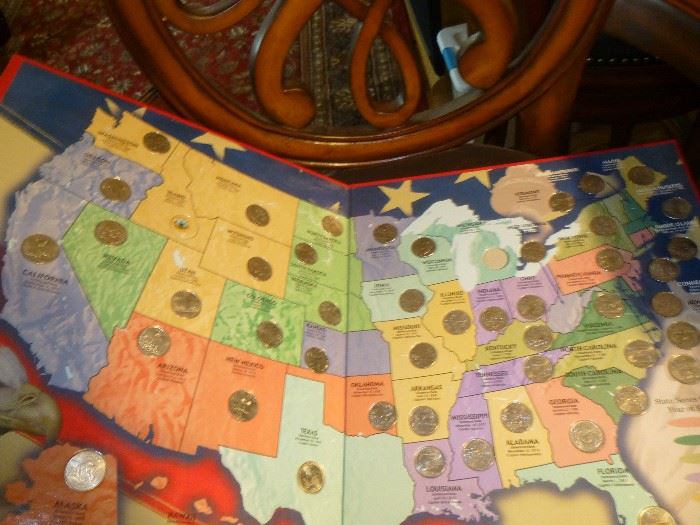 50 STATE QUARTERS COLLECTION MAP