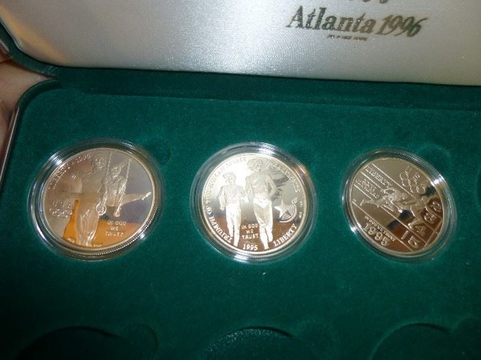 1996  US OLYMPIC COINS OF ATLANTA CENTENNIAL GAMES (THREE AVAILABLE)