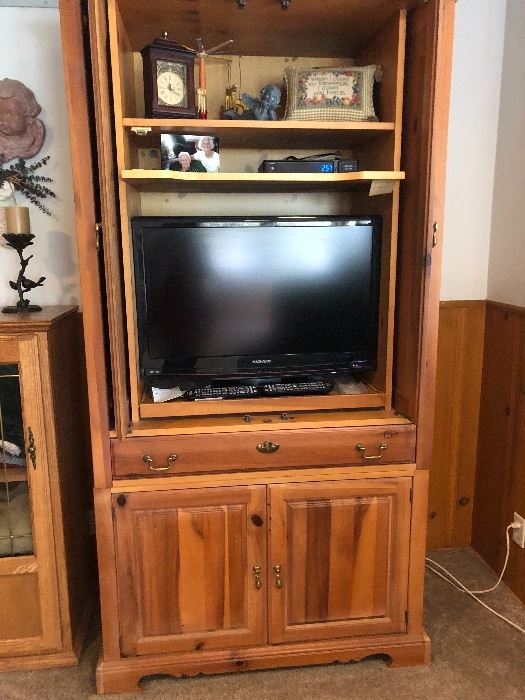 Entertainment center and TV