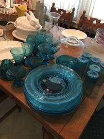 Very cool blue glass collection