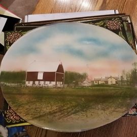 Vintage collector plate farms