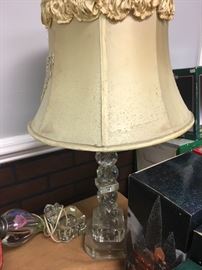 Vintage crystal base lamp